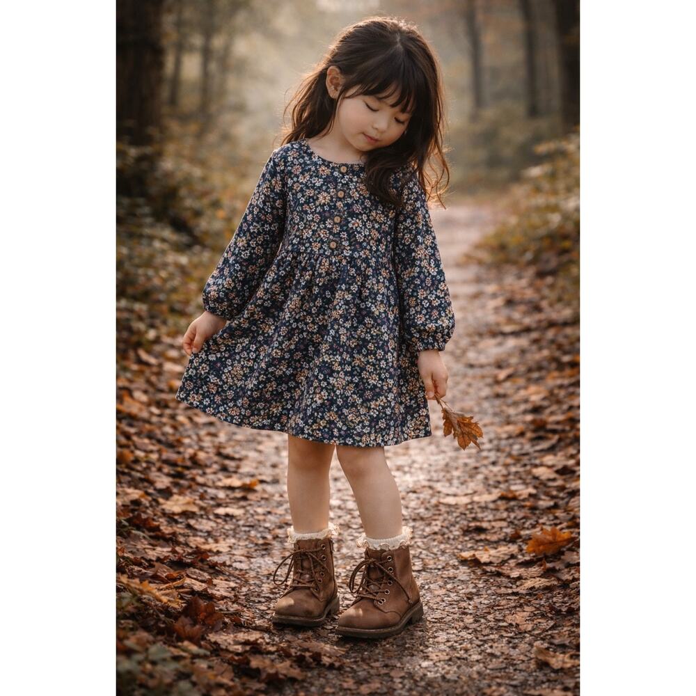 Zara Nature Walks Woodland Floral Tunic dress 4/5